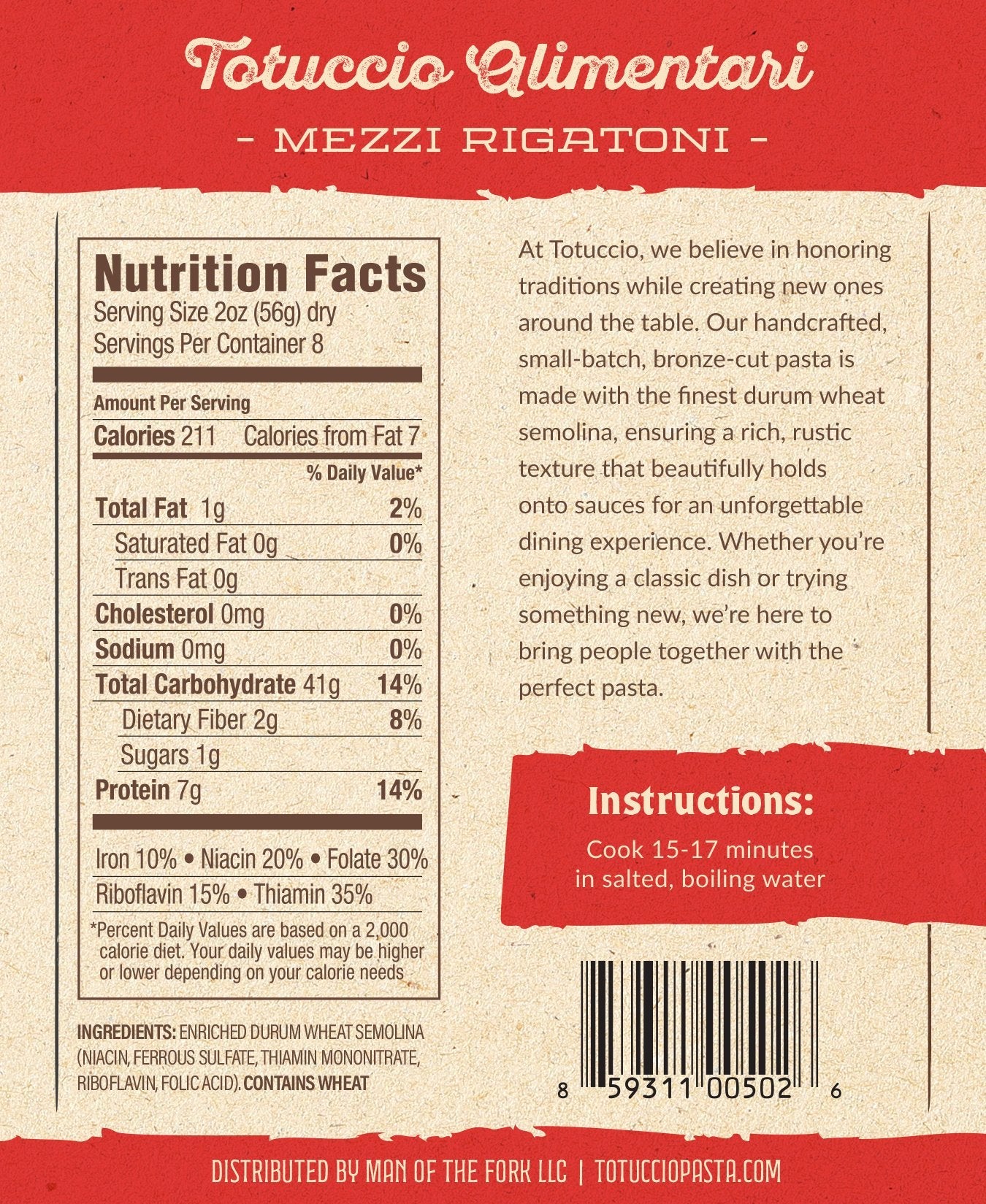 Totuccio Mezzi Rigatoni