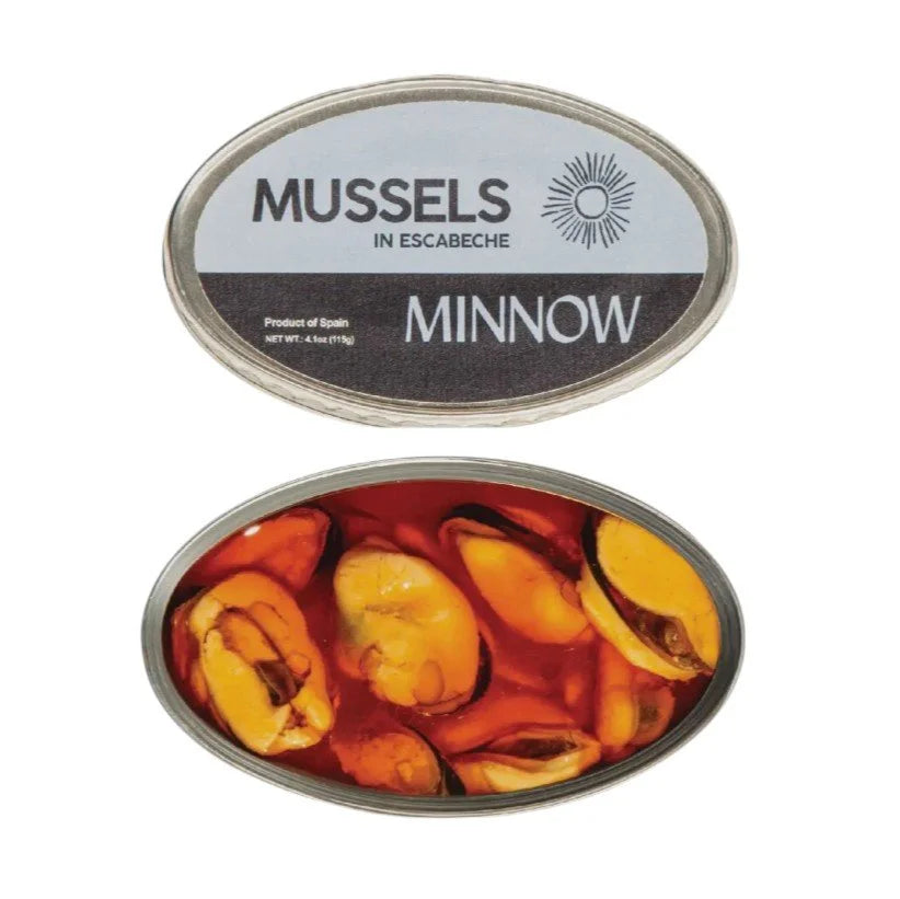 Mussels in Escabeche Sauce 4.1oz By Minnow
