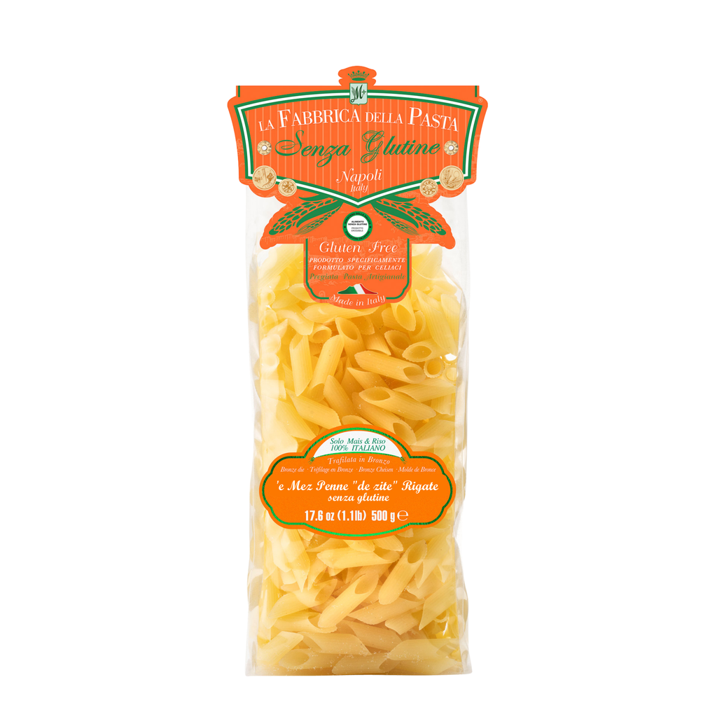 Gluten Free Mezze Penne Rigate by La Fabbrica Della Pasta