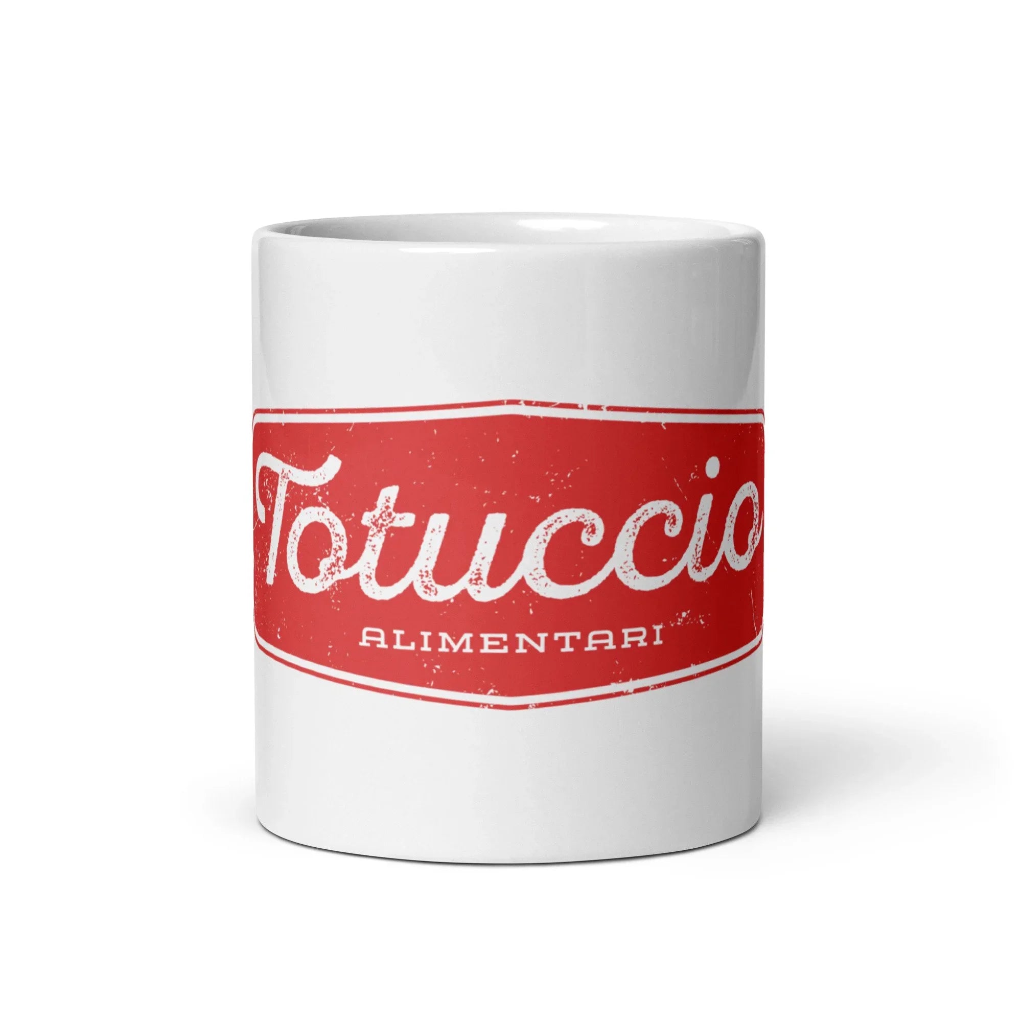 White glossy mug