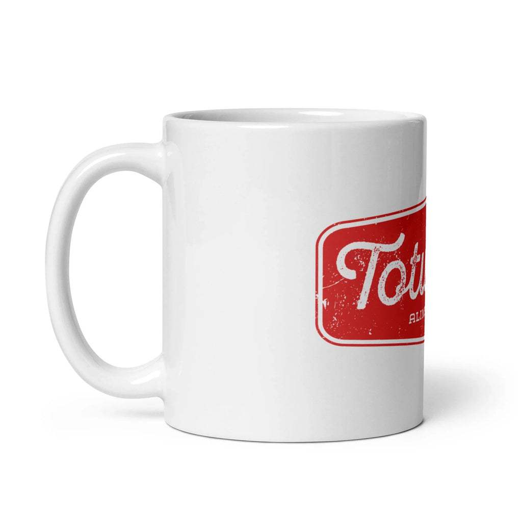 White glossy mug