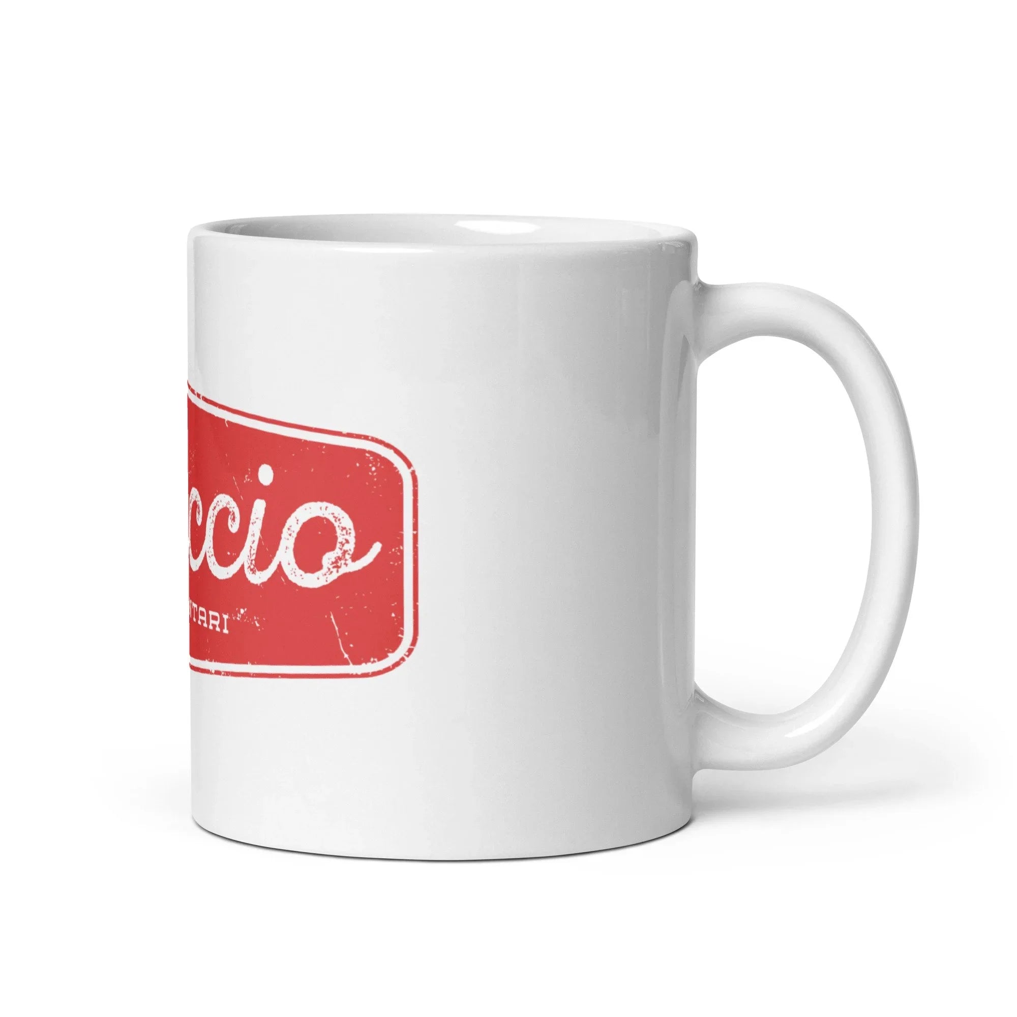 White glossy mug