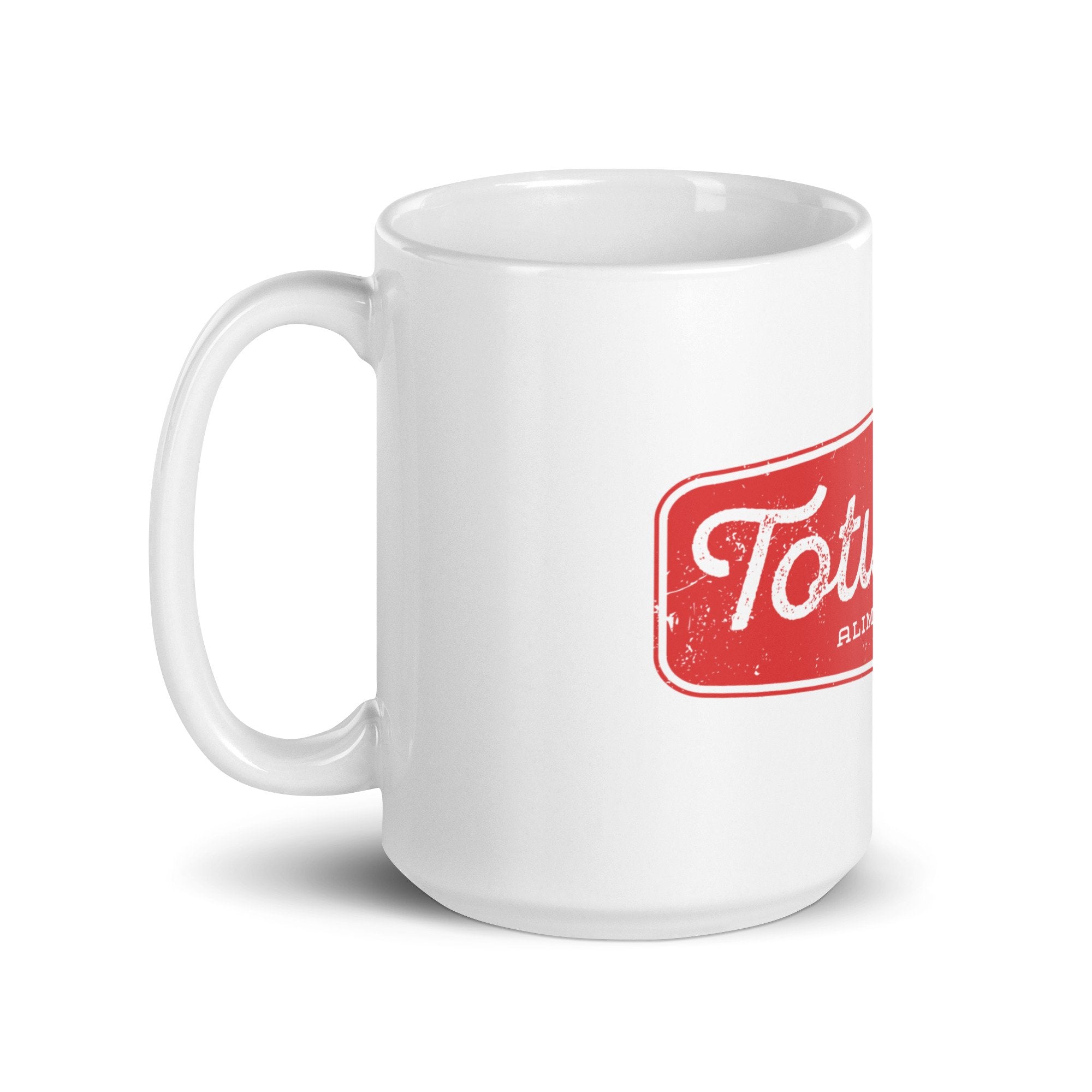 White glossy mug